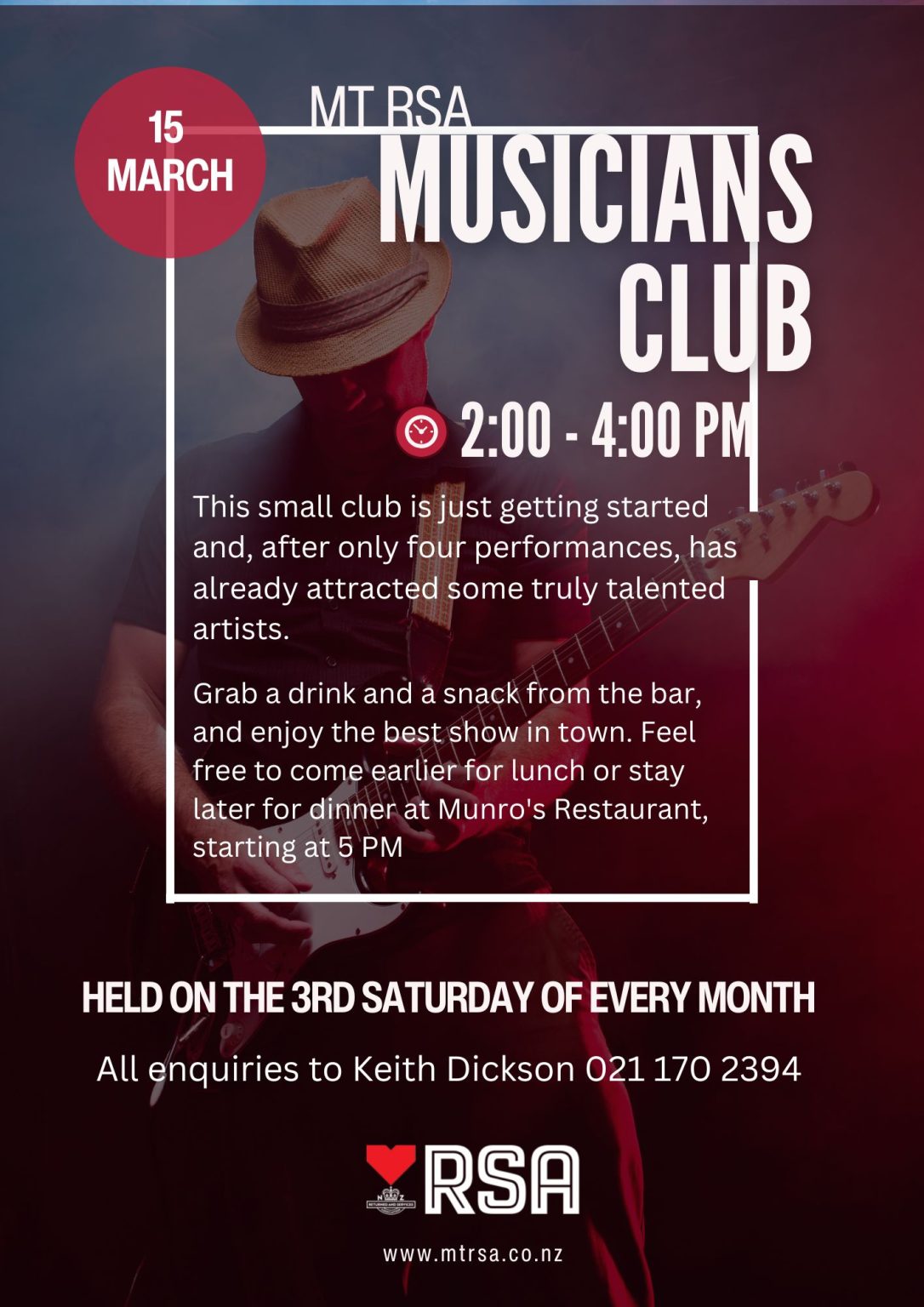 Calendar β Mount Maunganui RSA